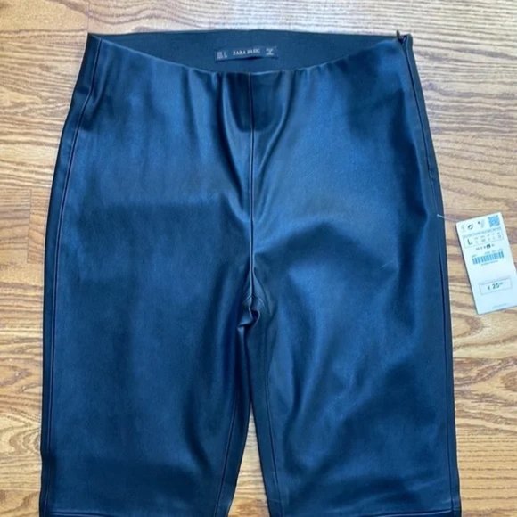 BNWT Zara Faux Leather Leggings Size: L - Picture 2 of 6